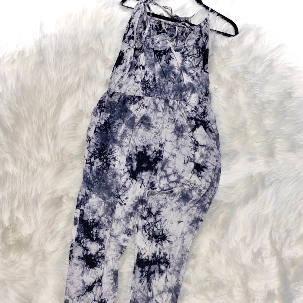 Tie dye plus size stretchy jumpsuit - Picture 2 of 8